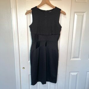 Banana Republic Monochromatic Black Sleeveless Dress